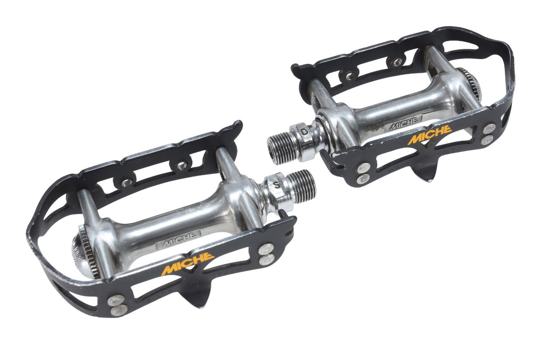 Miche Competition 1201 Quill Track Bike Pedals 9/16" BLACK Vintage Cycling Road