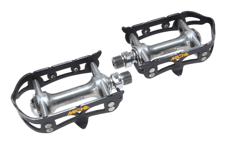 Miche Competition 1201 Quill Track Bike Pedals 9/16" BLACK Vintage Cycling Road