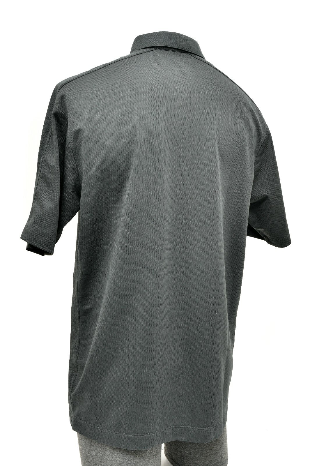 Nike Dri-Fit Short Slv Tech Polo Shirt Men LARGE Grey Active Lifestyle Cycling