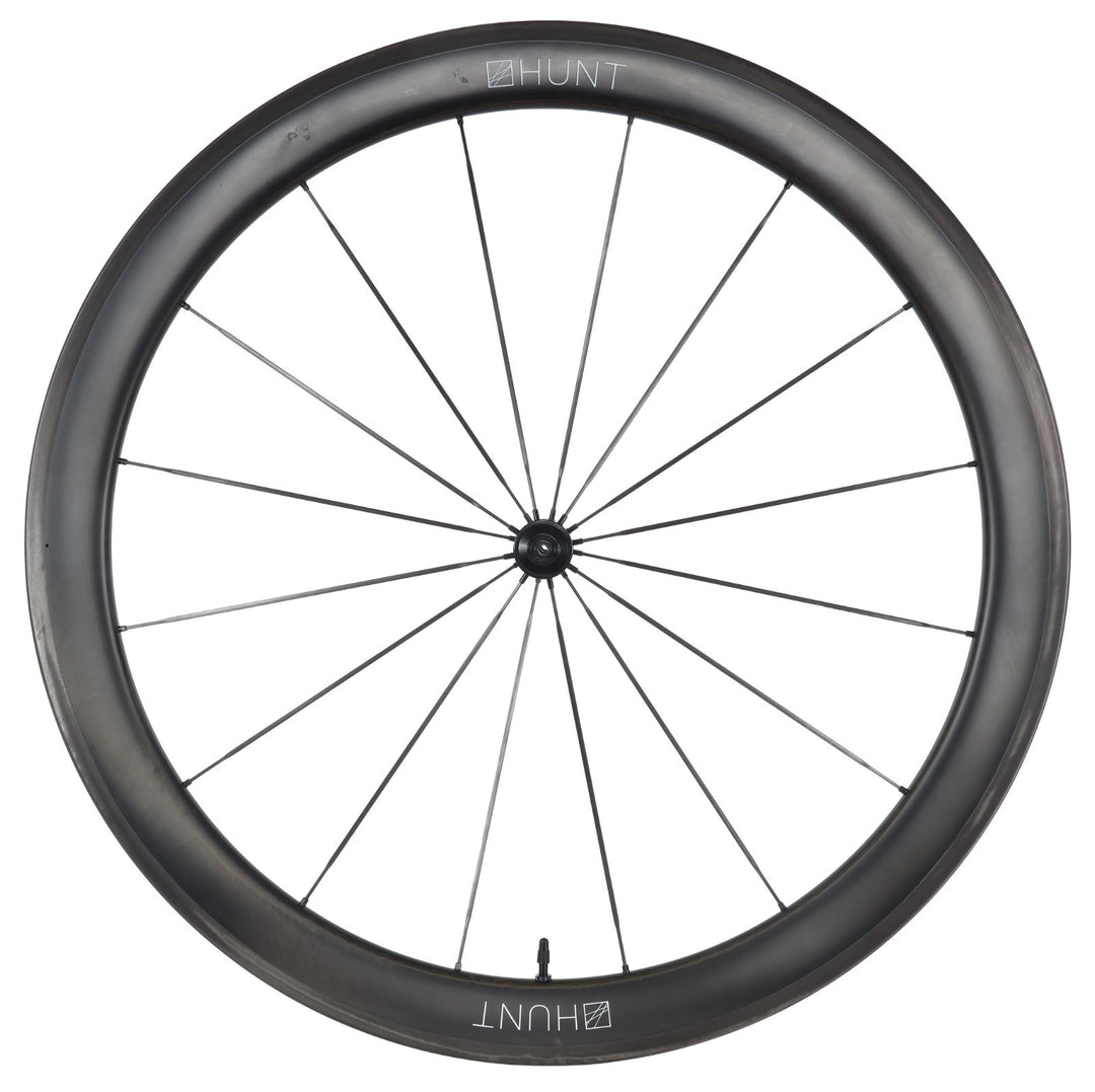 HUNT 50 Aero Wide UD Carbon Spoke Tubeless FRONT Road Wheel 700c EZO Rim QR Race