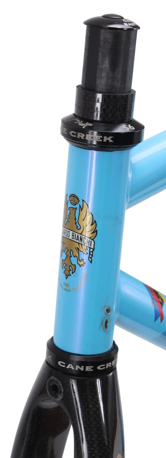 Bianchi Virata Steel Road Bike Frameset 55cm Blue 700c Easton Carbon Rear 2004