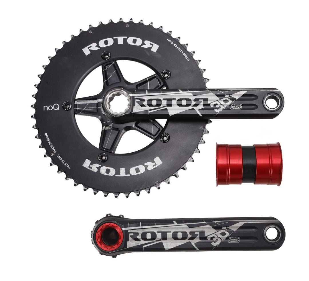 Rotor 3D+ 2x 11s Alloy Road Bike Crankset 175mm 53/39T noQ 130 BCD 5Bolt 30mm BB