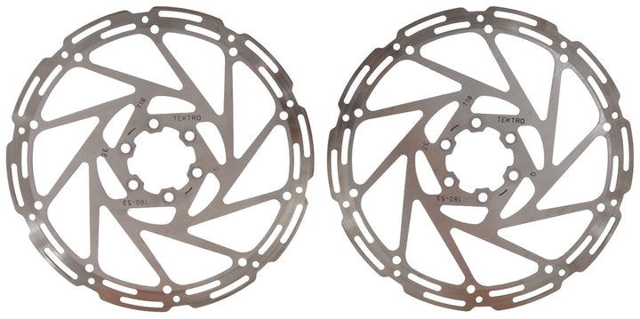 Tektro TR180-53 Mountain Bike 180mm Disc Brake Rotor SET 6-Bolt One-Piece XC