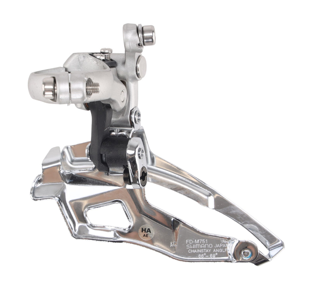 Shimano Deore XT FD-M751 3 x 9 Spd Mtn Bike Front Derailleur 31.8mm Clamp Bottom