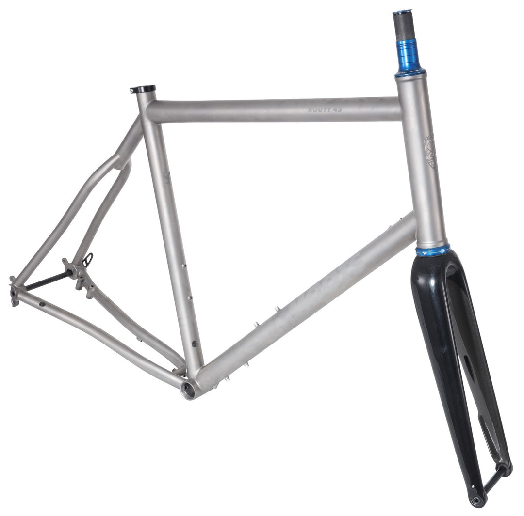 Moots Routt 45 Titanium Gravel Bike Disc Frameset 58cm Carbon Fork 700c USA Made