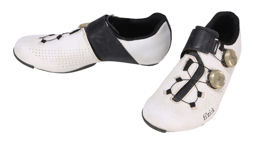 Fizik Vento Infinito Carbon Road Bike Shoes EU 39 US Men 6.75 WHITE 3-Bolt BOA