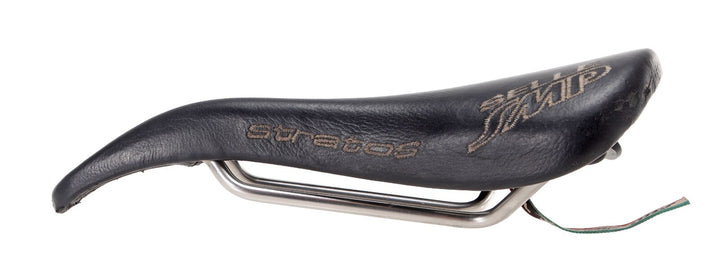 Selle SMP Stratos Road Bike Saddle 131mm BLACk 7 x 7mm Inox Steel Cutaway Italy