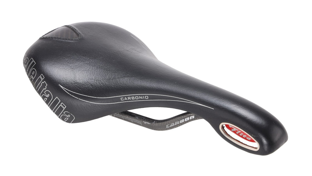 Selle Italia Flite Road Bike Saddle 130mm 7 x 10mm Carbon Rails BLACK Cycling