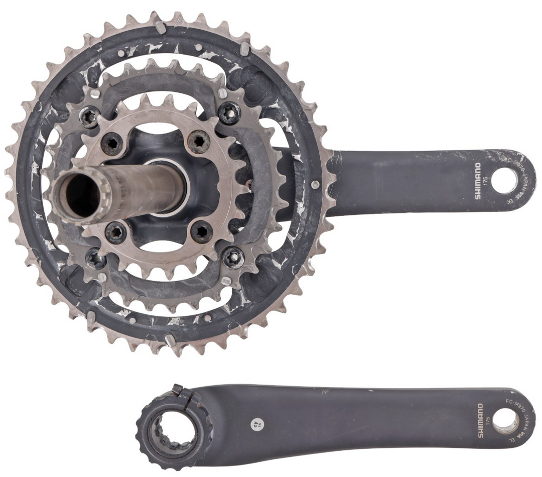 Shimano XTR 3x 9s FC-M970 Mtn Bike Crankset 44/32/22T Mega 9 175mm Triple w/ BB