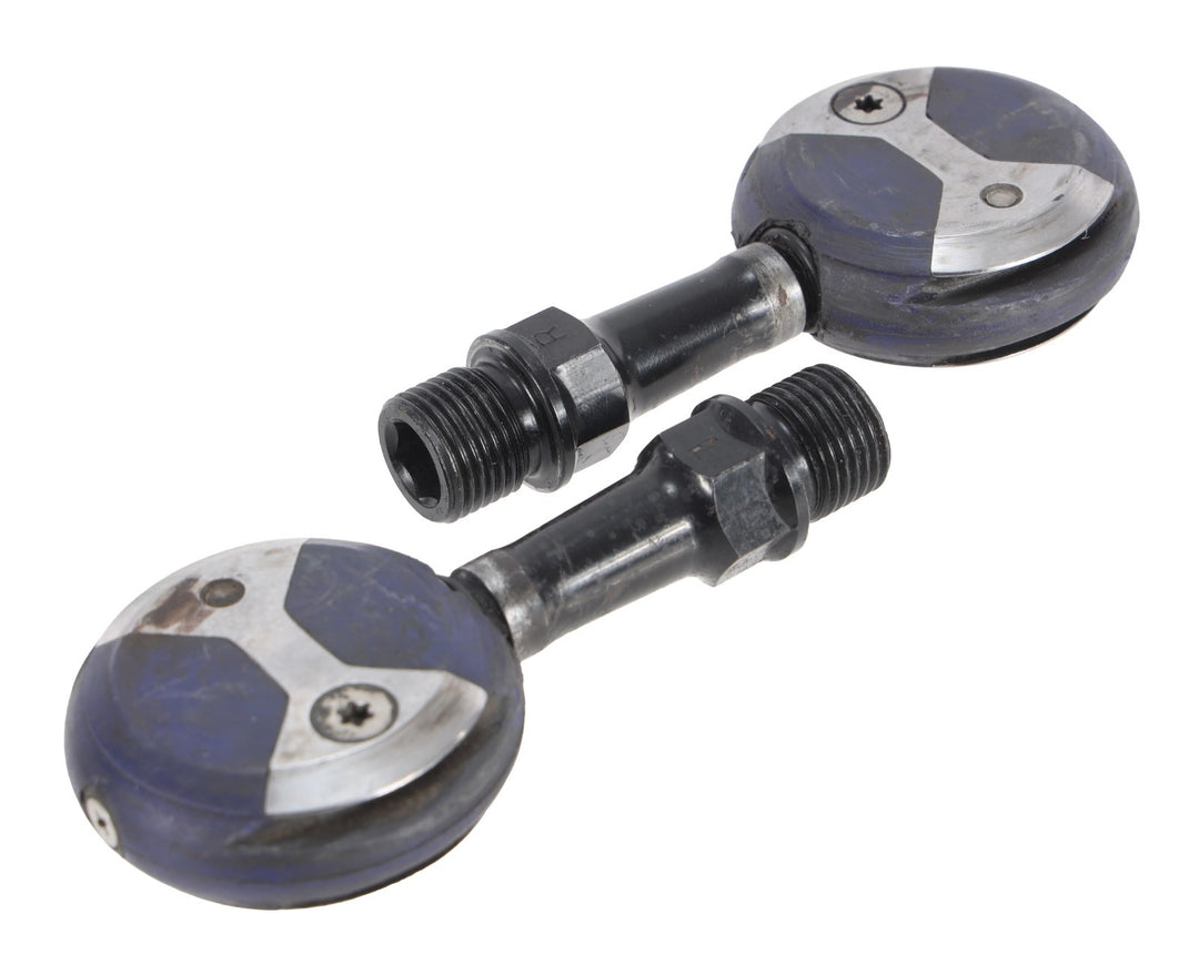 wahoo Speedplay X5 Chrome-Moly Clipless Road Bike Pedals Blue 53mm w/ Cleats