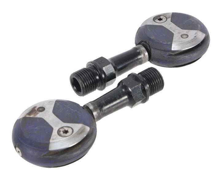 wahoo Speedplay X5 Chrome-Moly Clipless Road Bike Pedals Blue 53mm w/ Cleats