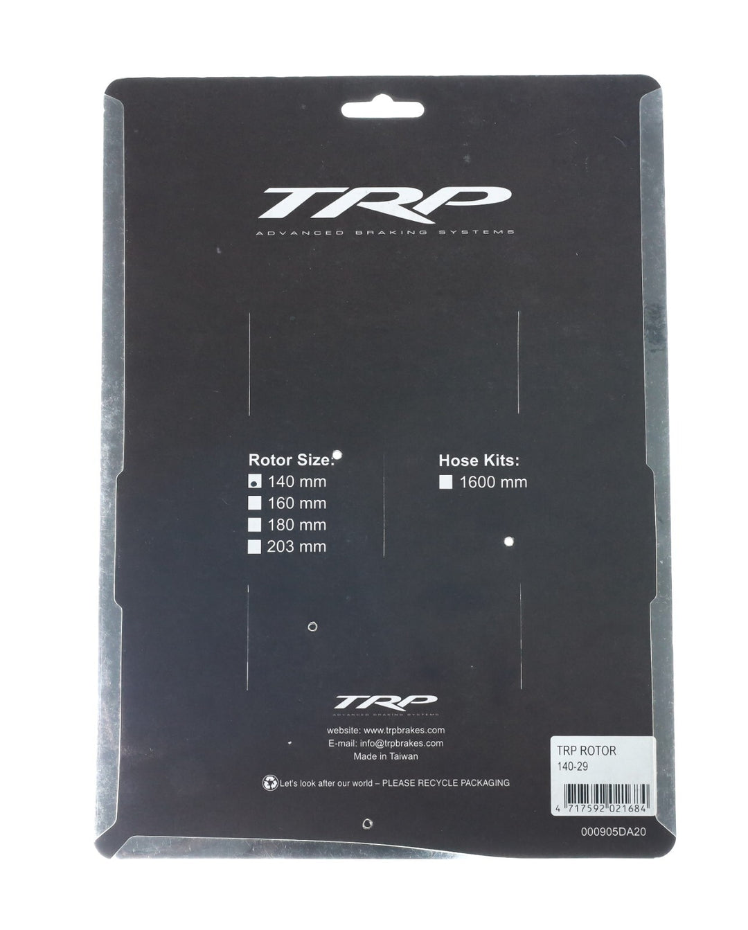 TRP 29 140mm Road Gravel Bike Disc Brake Rotor 140mm 6-Bolt Road CX
