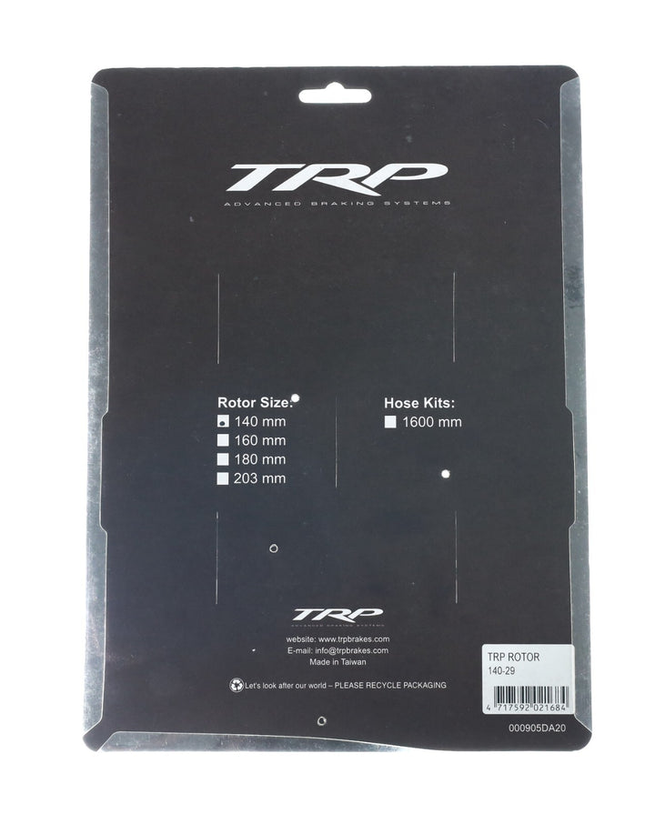TRP 29 140mm Road Gravel Bike Disc Brake Rotor 140mm 6-Bolt Road CX