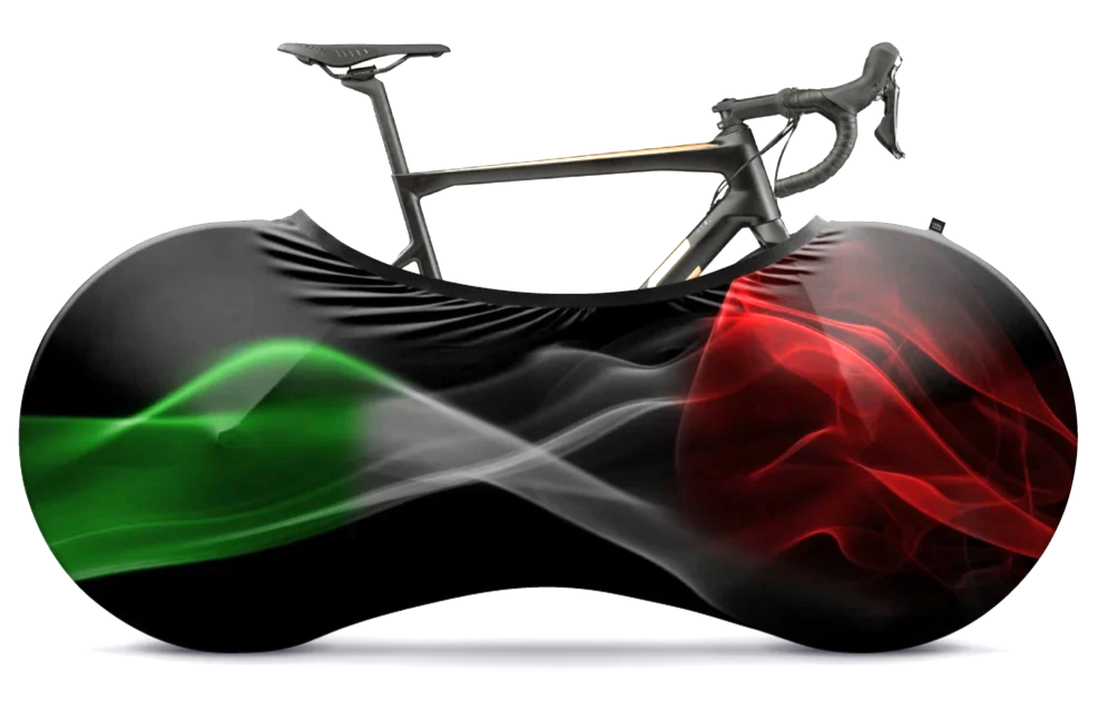Velo Sock Indoor Bike Cover For Storage & Transportation Italy Flag Gravel Road