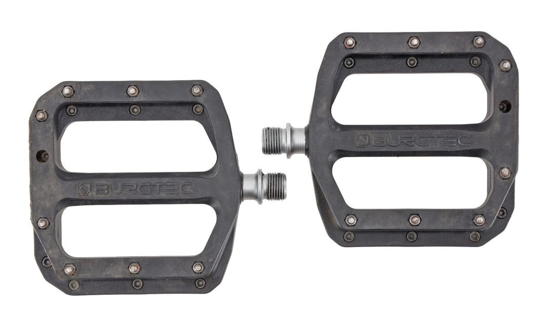 Burgtec MK4 Composite Flat Mountain Bike Pedals 9/16" BLACK Enduro MTB DH