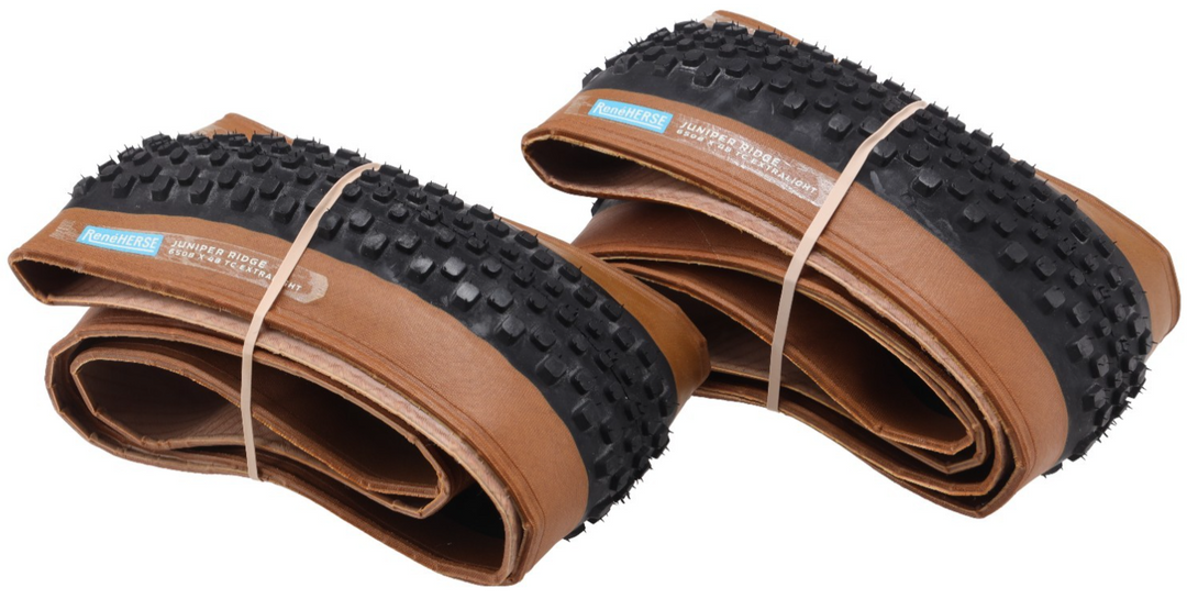 Rene Herse Juniper Ridge TC Extralight Tubeless Gravel Bike PAIR 650bx 48mm Tan