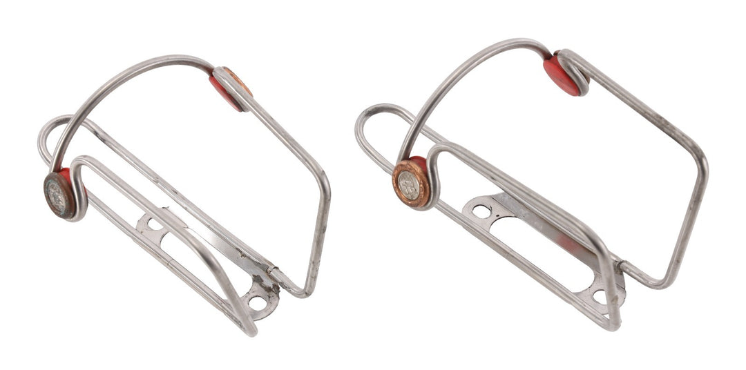 Elite Ciussi Inox Stainless Steel Road Bike Bottle Cage PAIR MTB Cycling Italy