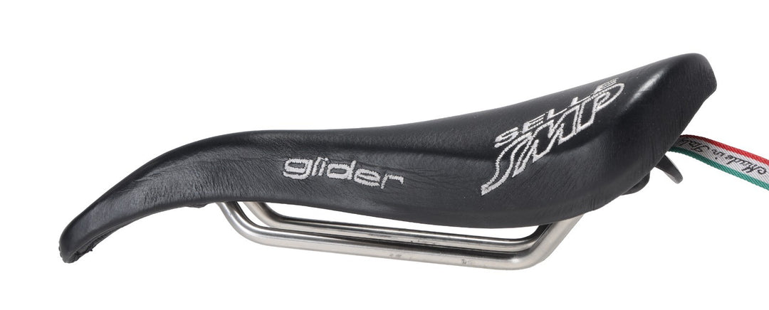 Selle SMP Glider Road Bike Saddle 134mm 7 x 7mm Inox Steel Cutaway Black Italy