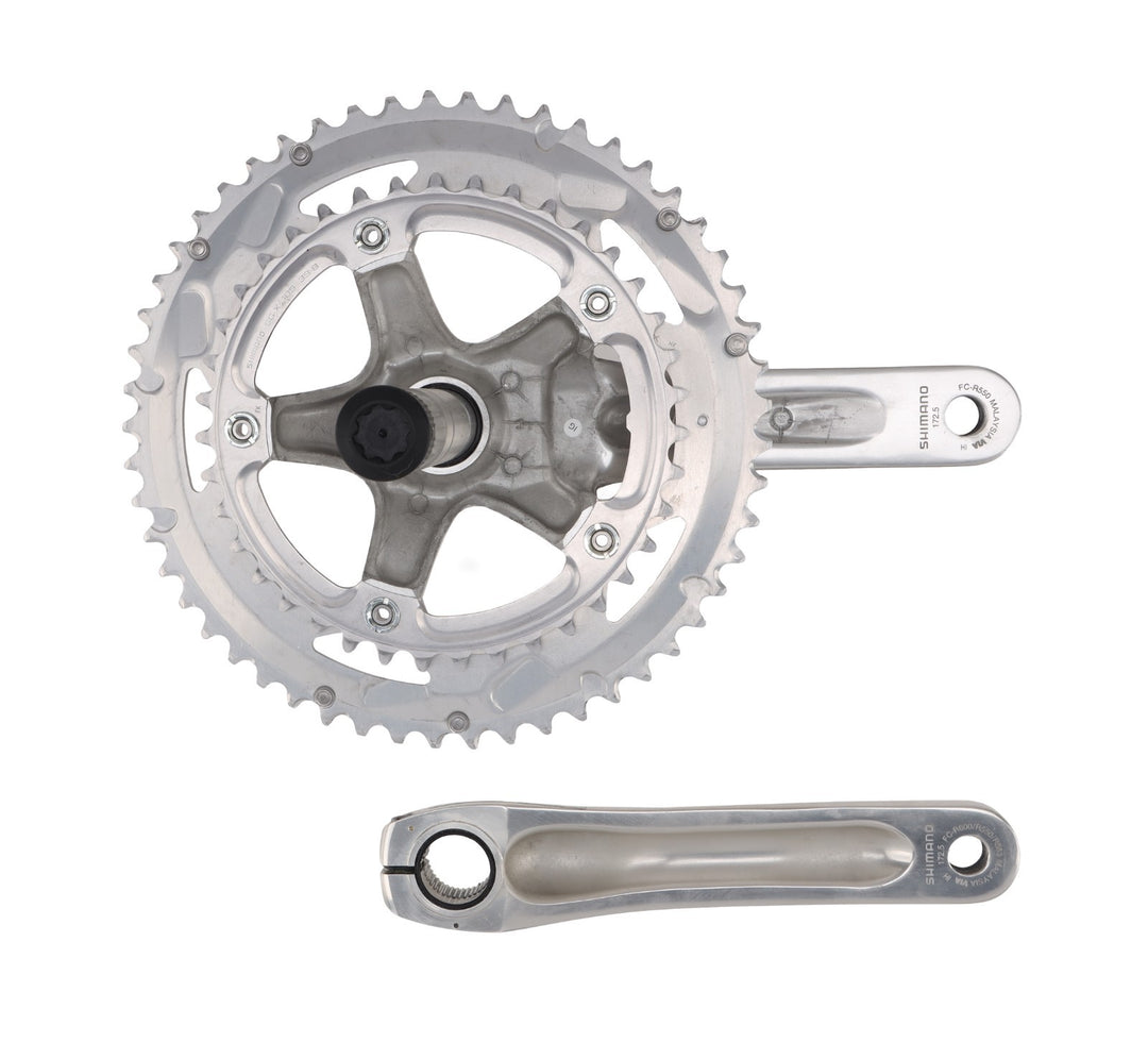 Shimano 105 FC-R550 10 Speed Alloy Road Bike Crankset 172.5mm 53/39T SILVER