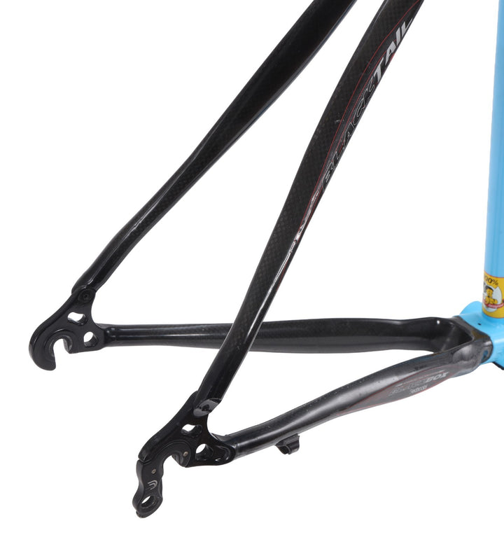 Bianchi Virata Steel Road Bike Frameset 55cm Blue 700c Easton Carbon Rear 2004