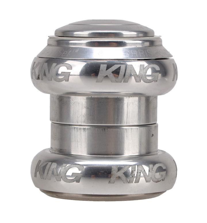 Chris King NoThreadSet External Cup Headset 1 1/8" 34mm SILVER Road Bike MTB