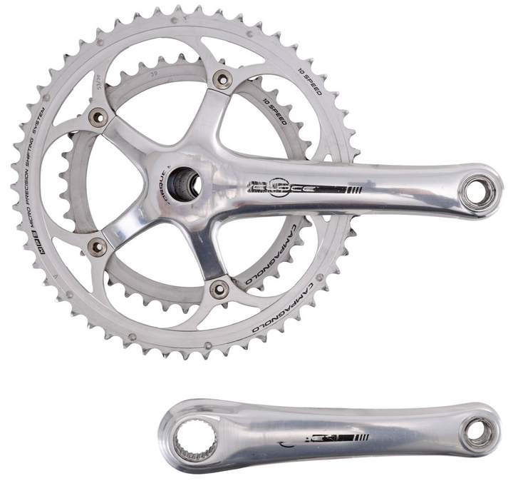 Campagnolo Veloce MPS 2x 10s Alloy Road Bike Crankset 175mm 53/39T Power Torque
