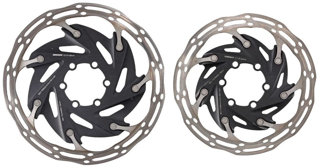 SRAM CenterLine CLX-R Road Bike Disc Brake Rotor Set 140/160mm 6-Bolt Gravel TT