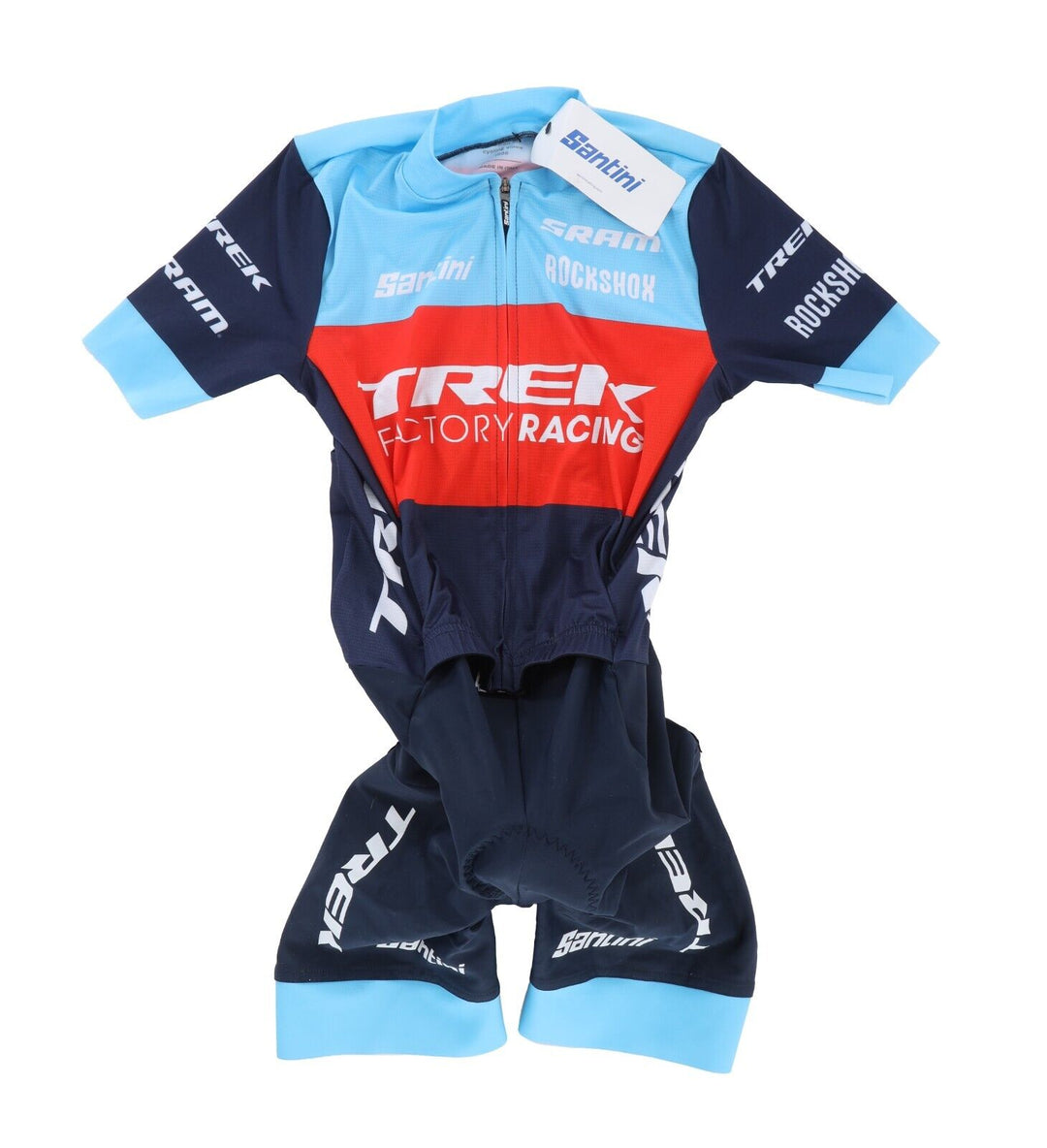 Santini Trek Factory Racing Team Issue Short Slv Speedsuit Men XS Road Cycling