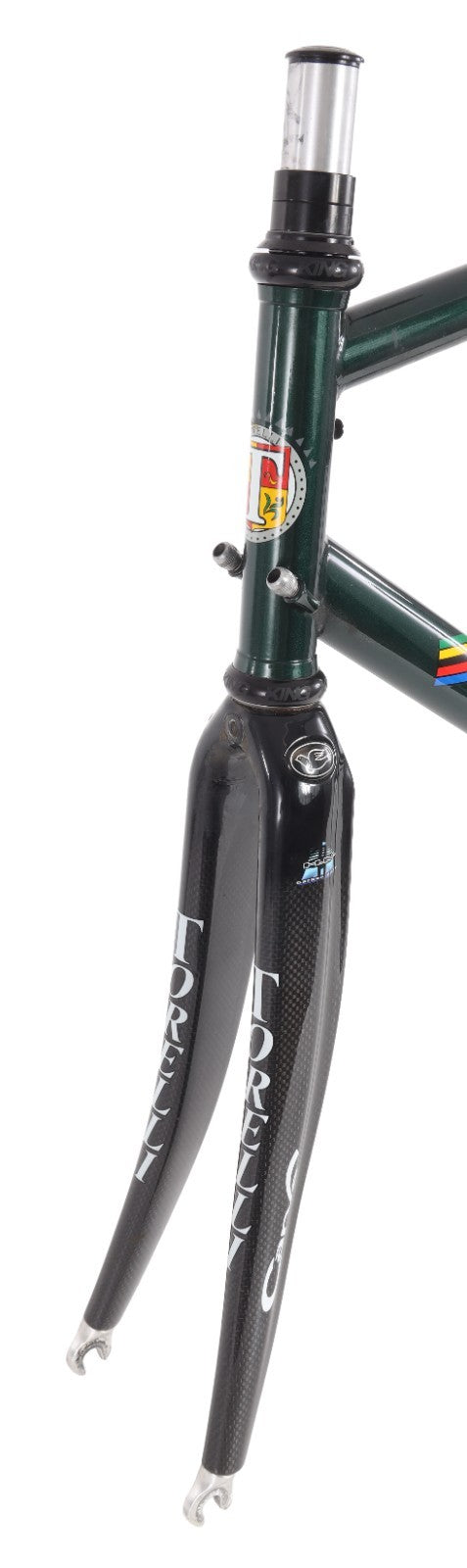 Torelli Corsa Strada Steel Road Bike Frameset 55cm Carbon Fork Green 700c Italy
