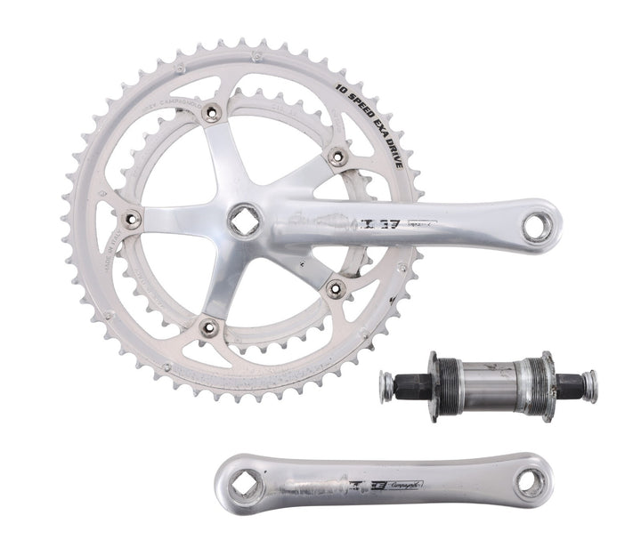 Campagnolo Veloce 2x 10 Spd Alloy Road Bike Crankset 170mm 53/39T w/ BB Vintage