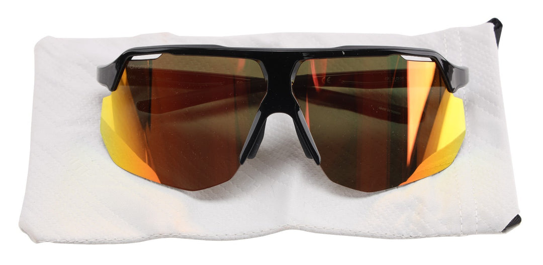 Smith Motive Cycling Sunglasses Black Frame ChromaPop Red Mirror Cat 3 w/Hat