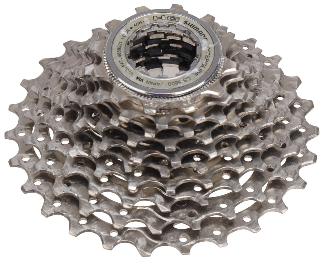 Shimano 105 CS-5600 10 Speed Road Bike Cassette 12-27T Hyperglide HG Steel Cogs