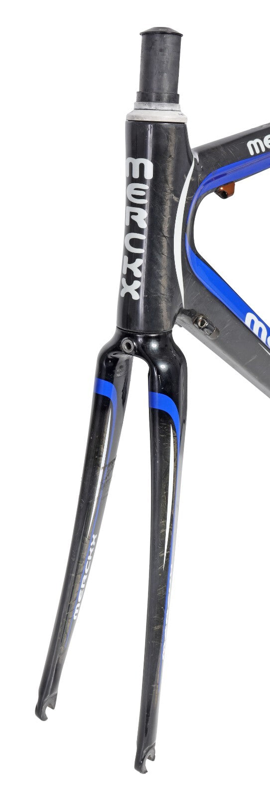 Eddy Merckx LXM Carbon Road Bike Frameset 55cm Sloping BLUE/BLACK QR Rim 2009
