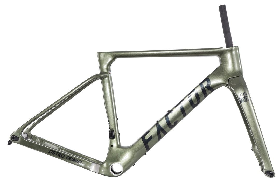 Factor Ostro Gravel Premium v1 Carbon Disc Frameset 54cm Olive CeramicSpeed 2023