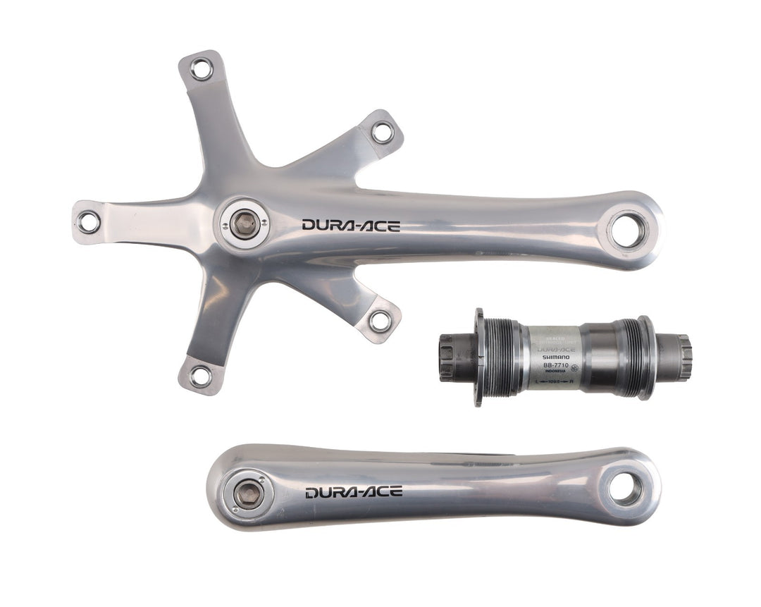 Shimano Dura-Ace FC-7710 Track Bike Crankset 165mm w/ Gen 1 Stages Power + BB