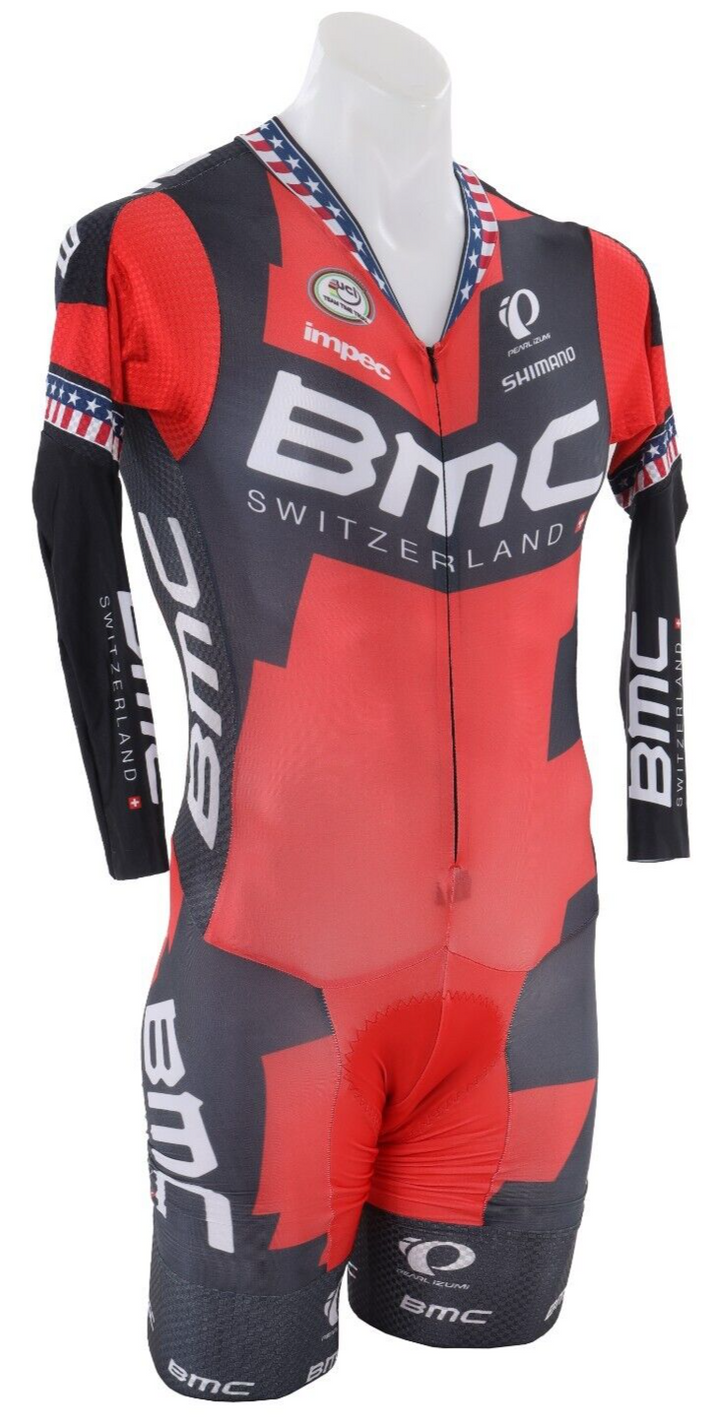 Pearl Izumi BMC Pro Cycling Team Long Slv Mach 5 Speedsuit Men MEDIUM USA Champ