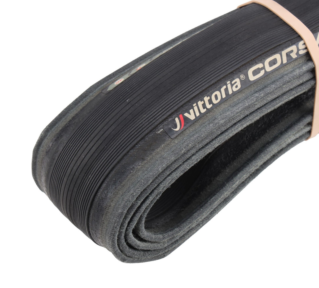 Vittoria Corsa Clincher Road Bike Tires 700x23c 1 PAIR Graphene 4 Compound BLACK