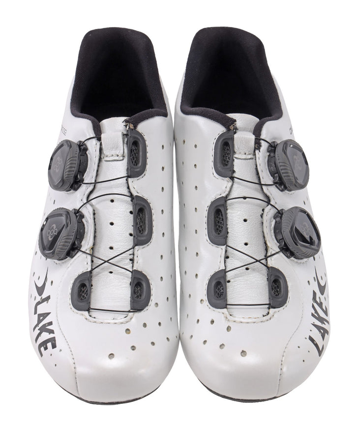 Lake CX332 Carbon Road Bike Shoes EU 38 US 7.5 Women WHITE 3-Bolt BOA Cycling TT