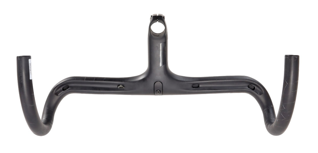 Black Inc Integrated Barstem Carbon Cockpit 44cm 120mm -6º Handlebar Stem Road
