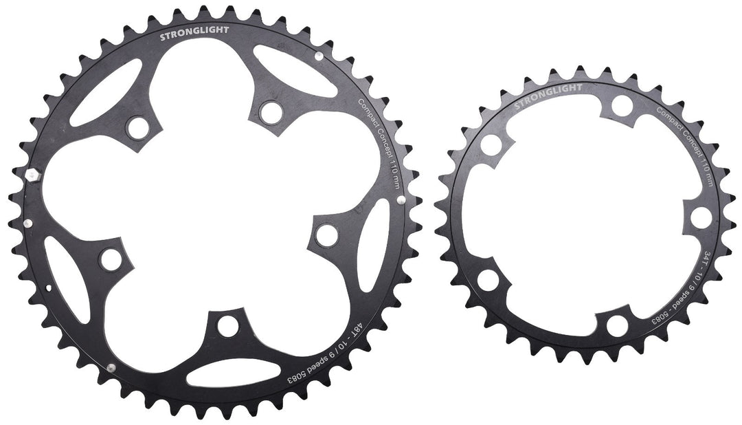Stronglight Compact Concept Road Bike 9/10s 48/34T Chainring SET 110 BCD 5-Bolt