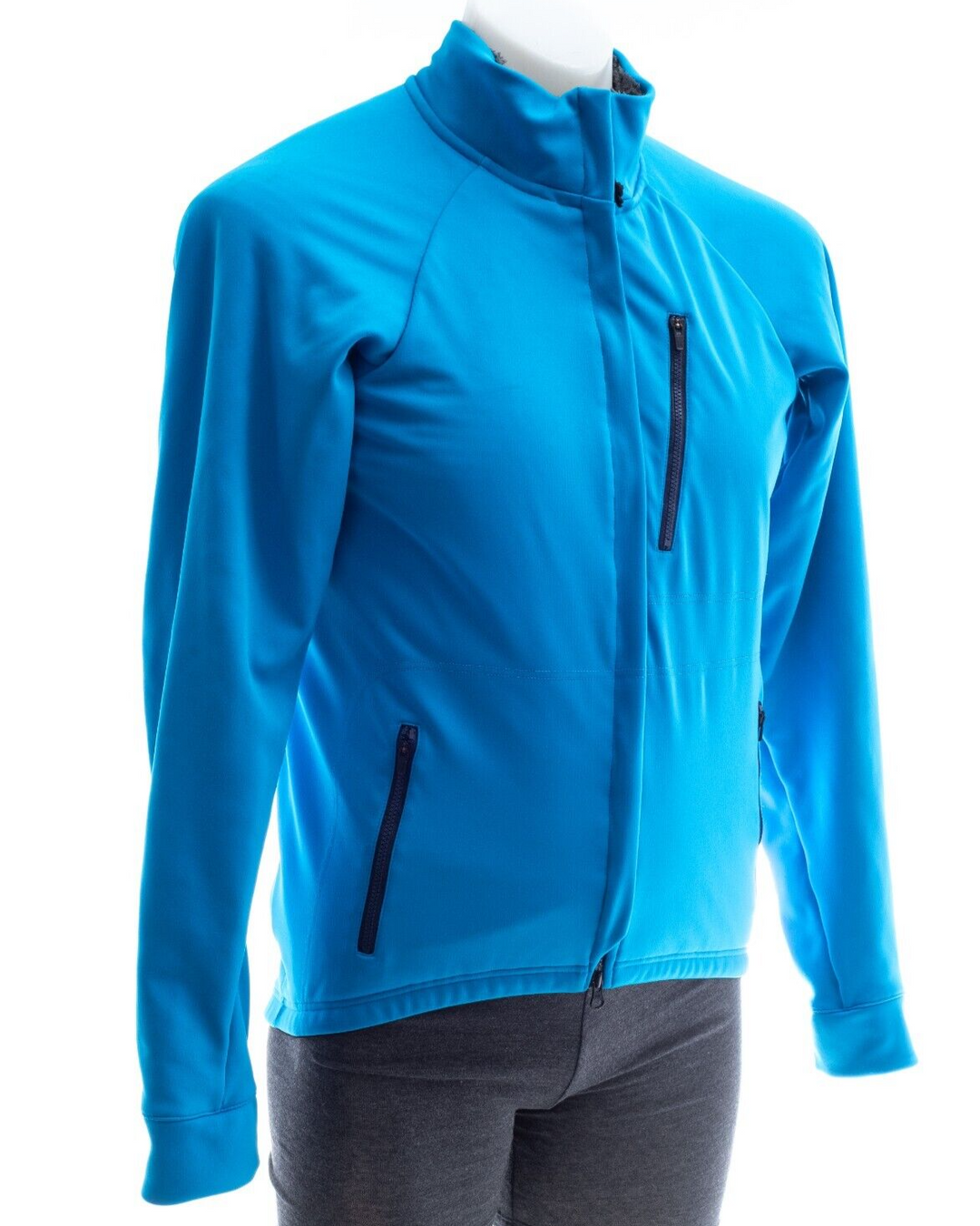 Velocio Zero HL Winter Fleece Jacket Men's MEDIUM Blue Road Gravel Cyclocross
