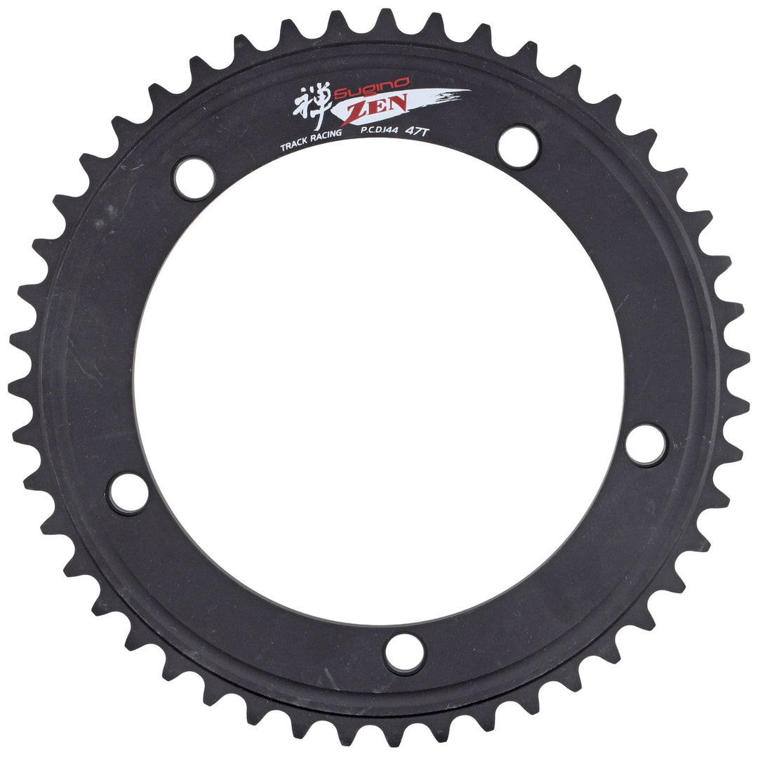 Sugino Zen Track Bike Racing Chainring 144BCD 5-Bolt 47T - 56T BLACK Fixed Gear