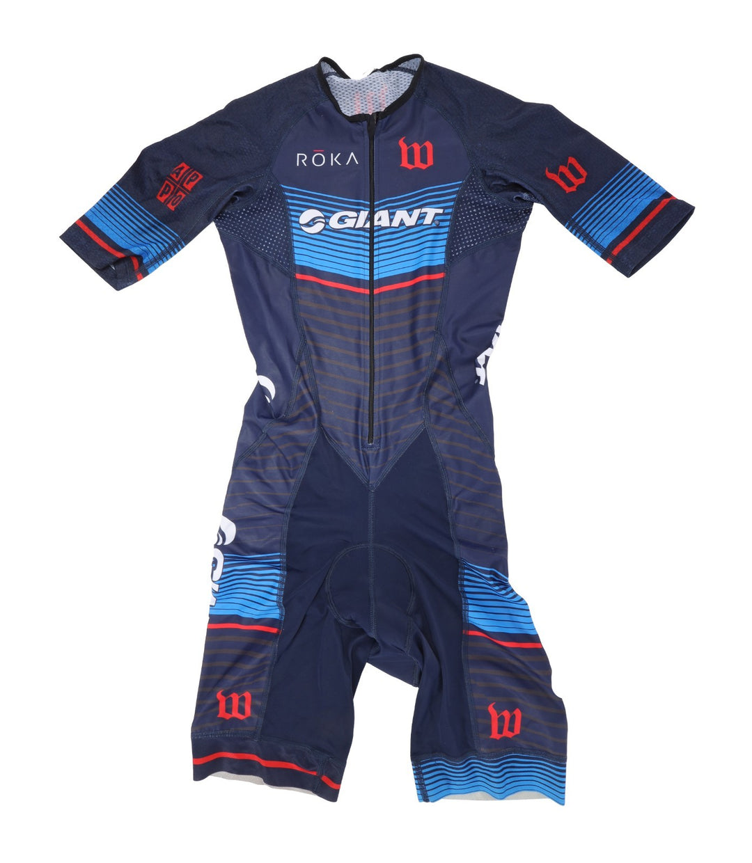 Wattie Ink Giant Cycling Short Sleeve Speedsuit Men SMALL TT Roka Triathlon Race