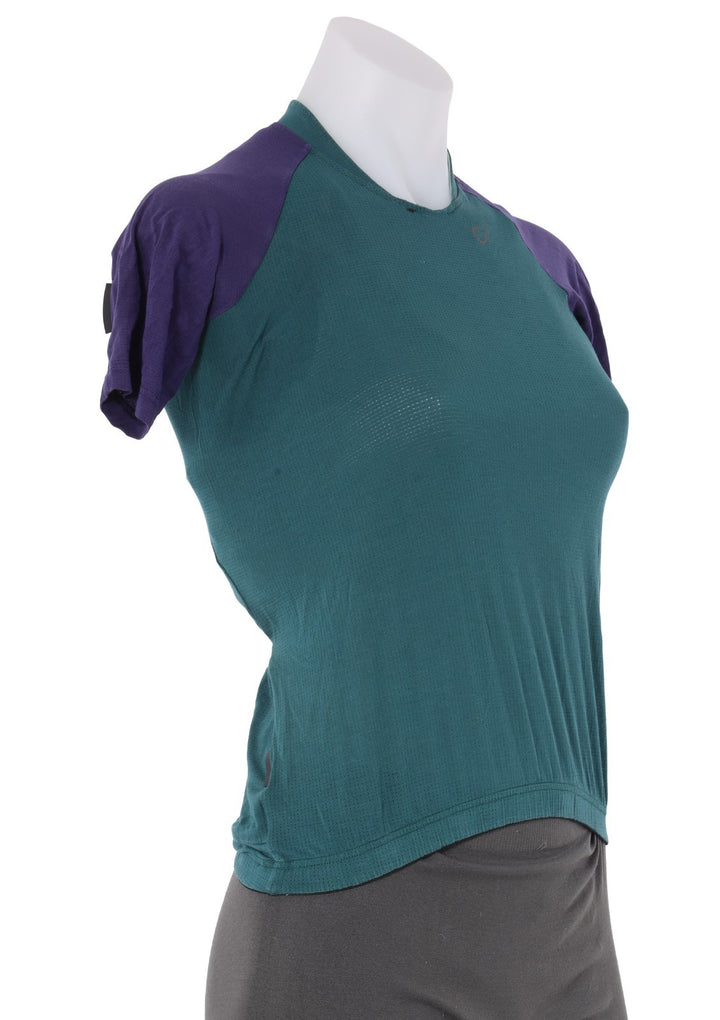 Velocio Micromodal Short Sleeve Cycling Jersey Tee Women XS Green Trail Gravel