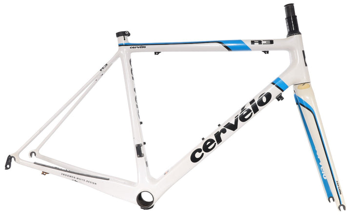 Cervelo R3 Carbon Road Bike Frameset 54cm White 700c Rim Brake QR Race Tri 2011