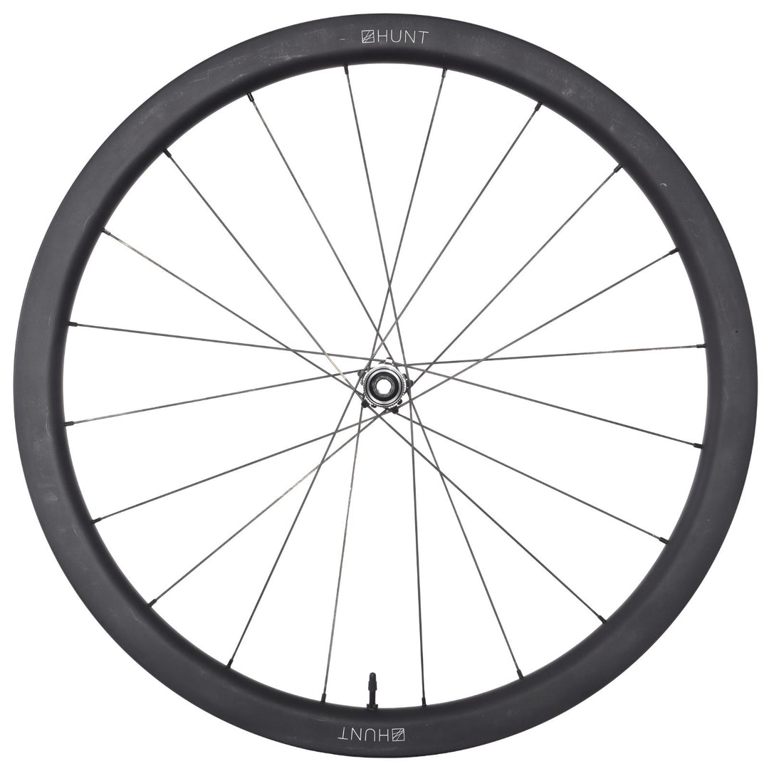 HUNT 40 Carbon Aero Tubeless FRONT Wheel CL Disc 12x 100mm 700c Road Bike Gravel