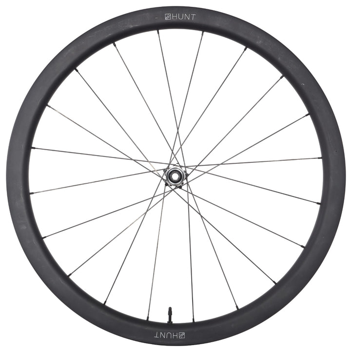 HUNT 40 Carbon Aero Tubeless FRONT Wheel CL Disc 12x 100mm 700c Road Bike Gravel