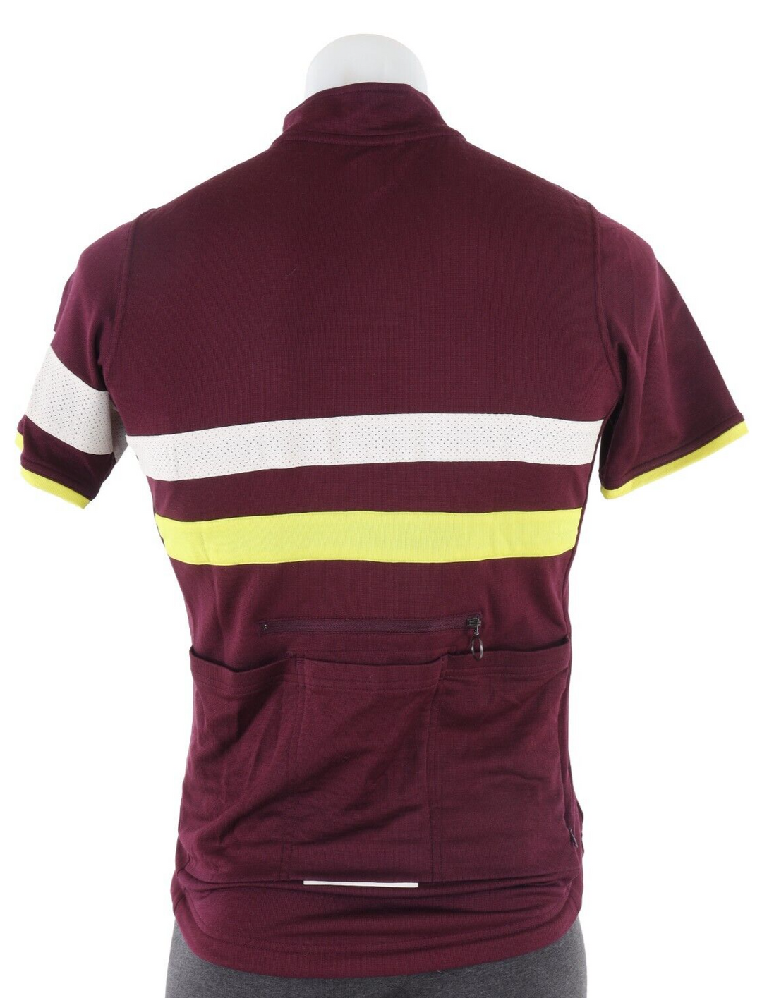 Rapha Brevet Short Sleeve Jersey Men MEDIUM Burgundy Road Bike Gravel CX Merino