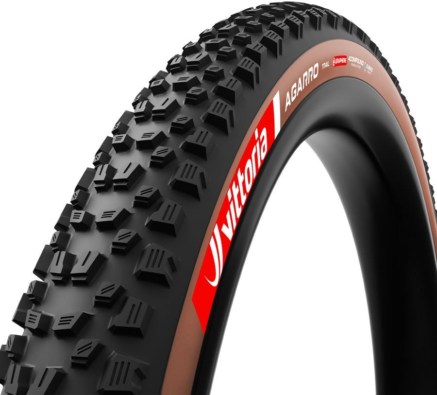 Vittoria Agarro Trail Tubeless Mountain Bike Tires 29 x 2.4 Graphene Brown Wall
