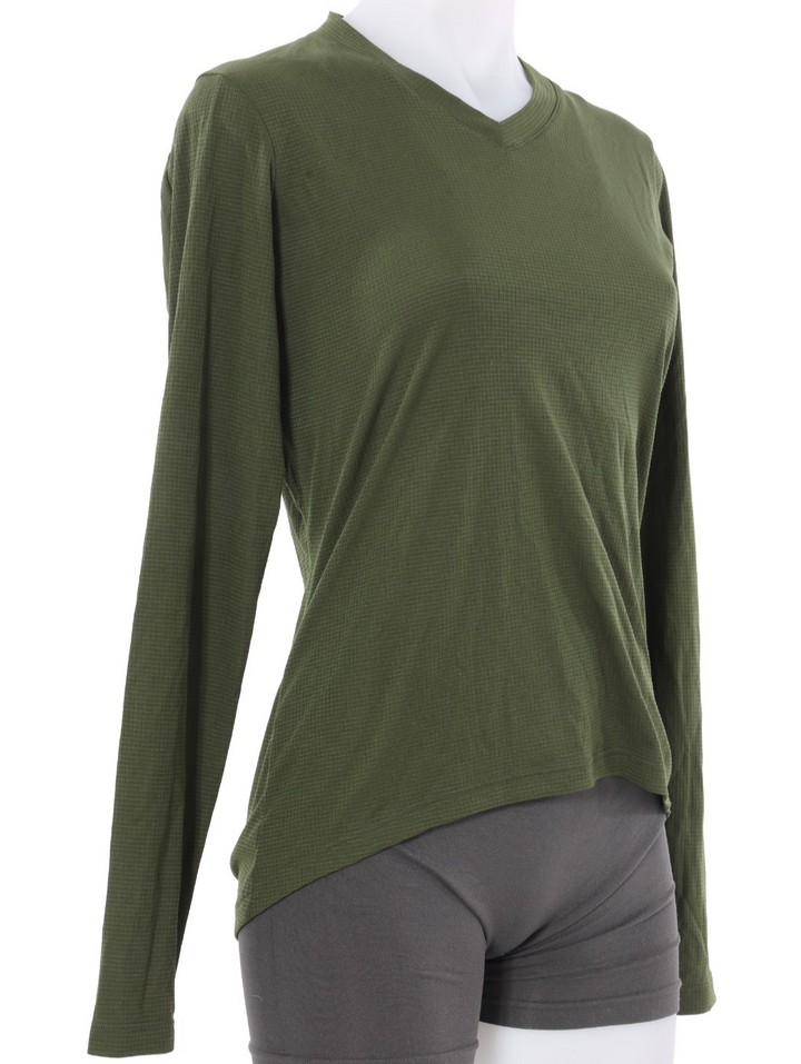 Velocio Delta Long Sleeve Cycling Shirt Women MEDIUM Green Mountain Bike Trail